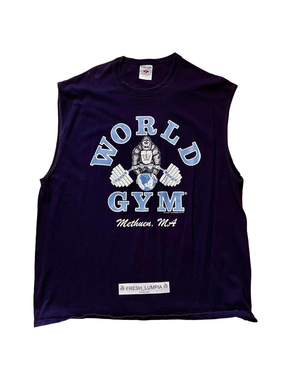 World Gym Sleeveless Muscle Tee Shirt Methuen MA
